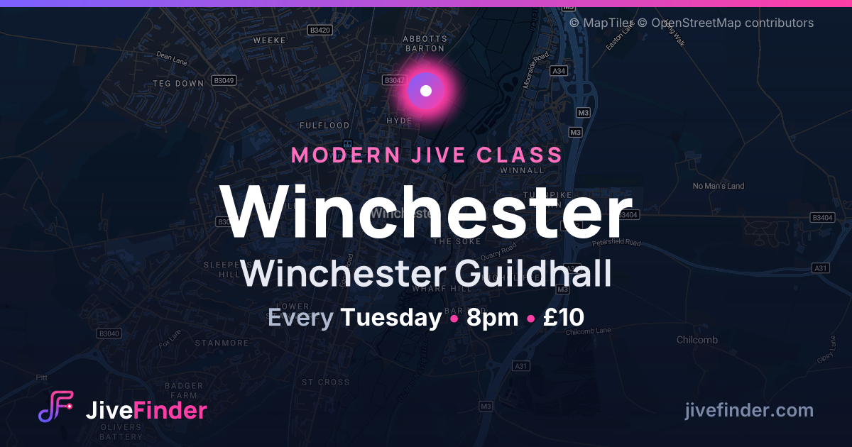 Modern Jive class at Winchester Guildhall, Winchester — Every Tuesday, 8pm, £10