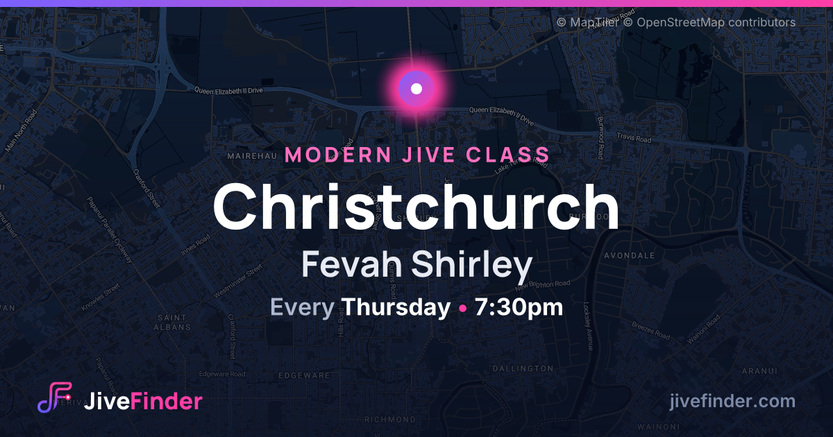 Modern Jive class at Fevah Shirley, Christchurch — Every Thursday, 7:30pm