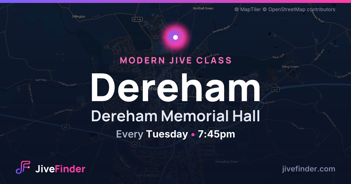 Modern Jive class at Dereham Memorial Hall, Dereham — Every Tuesday, 7:45pm