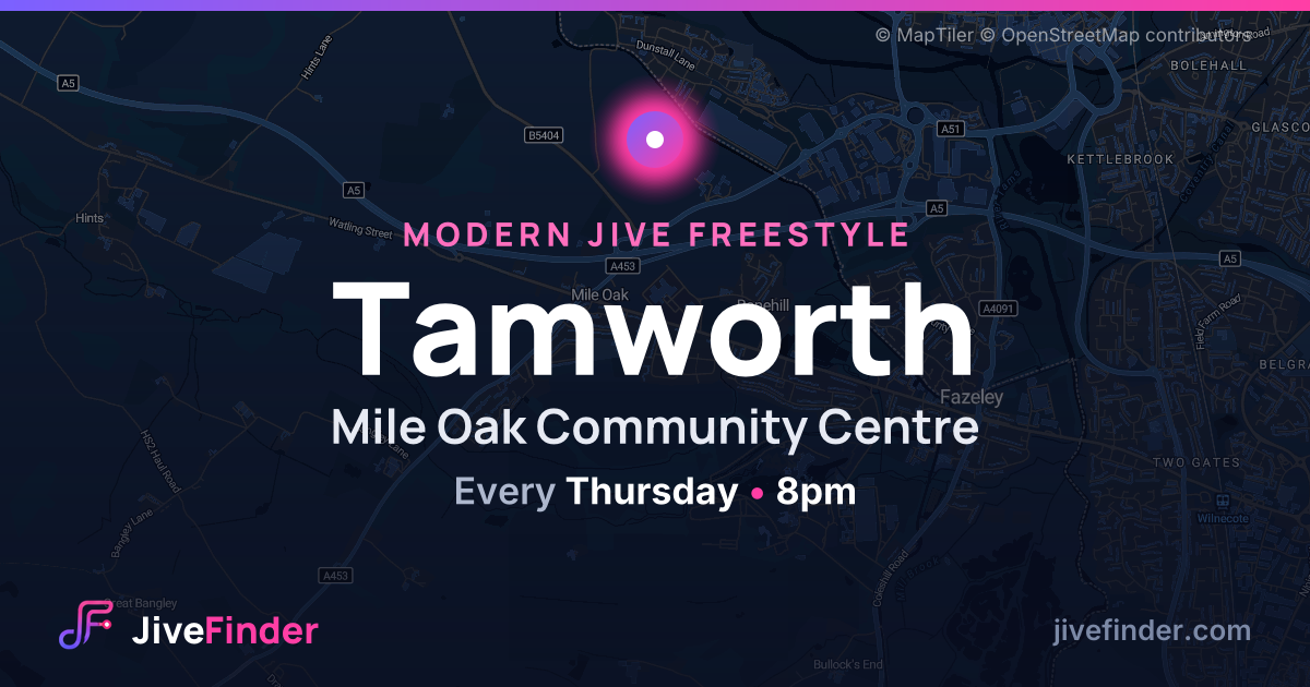 Modern Jive freestyle at Mile Oak Community Centre, Tamworth — Every Thursday, 8pm