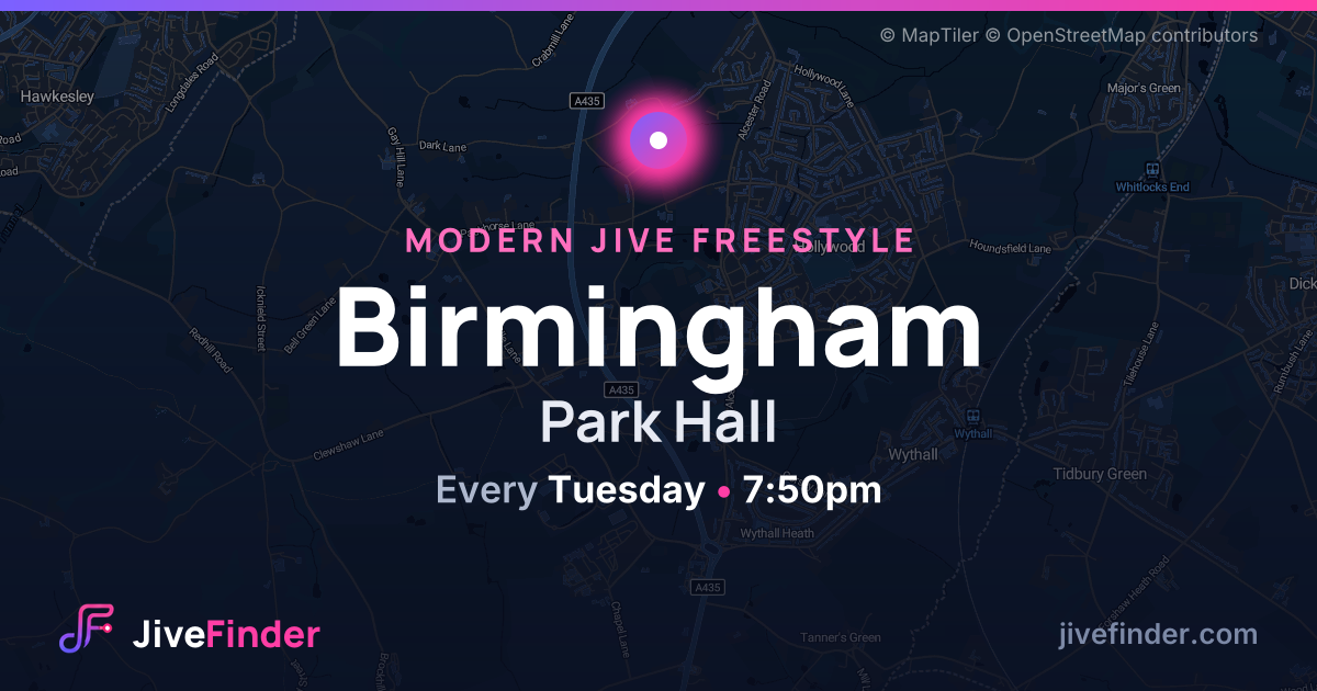 Modern Jive freestyle at Park Hall, Birmingham — Every Tuesday, 7:50pm