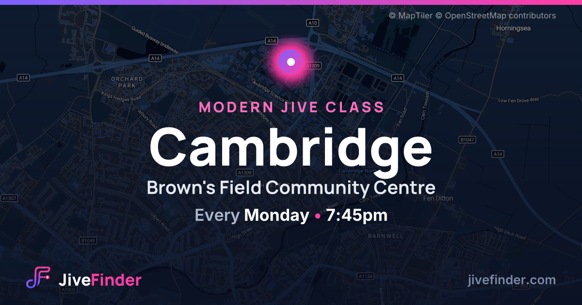 Modern Jive class at Brown's Field Community Centre, Cambridge — Every Monday, 7:45pm
