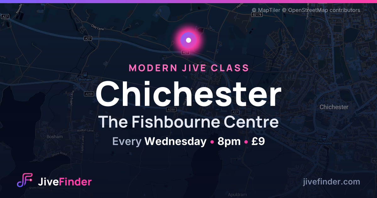 Modern Jive class at The Fishbourne Centre, Chichester — Every Wednesday, 8pm, £9