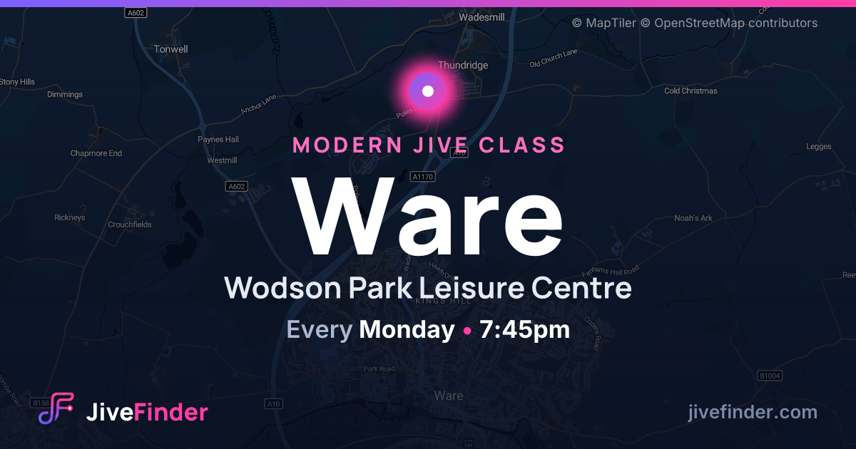 Modern Jive class at Wodson Park Leisure Centre, Ware — Every Monday, 7:45pm