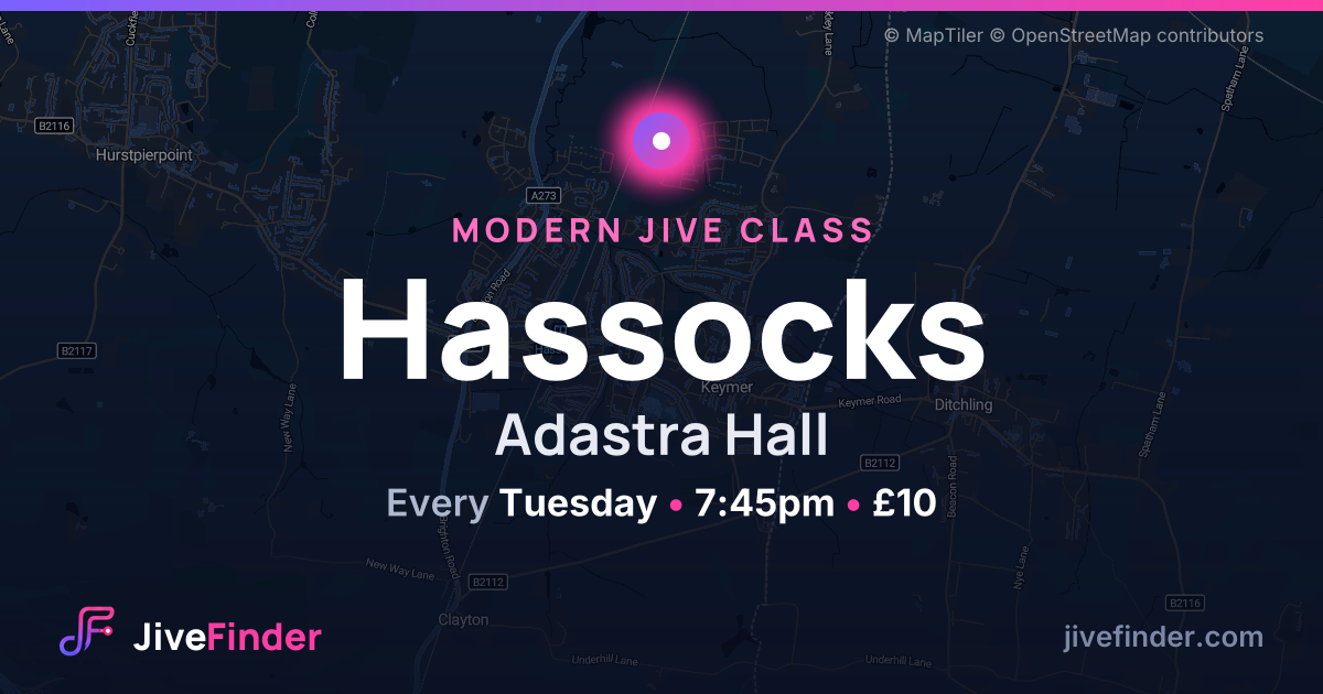 Modern Jive class at Adastra Hall, Hassocks — Every Tuesday, 7:45pm, £10