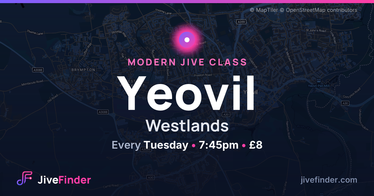 Modern Jive class at Westlands, Yeovil — Every Tuesday, 7:45pm, £8