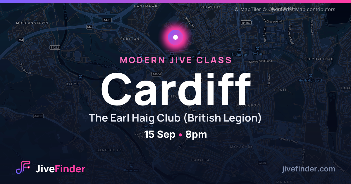 Modern Jive class at The Earl Haig Club (British Legion), Cardiff — 15 Sep, 8pm