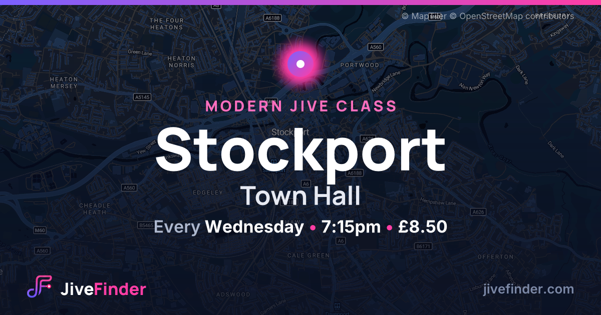Modern Jive class at Town Hall, Stockport — Every Wednesday, 7:15pm, £8.50