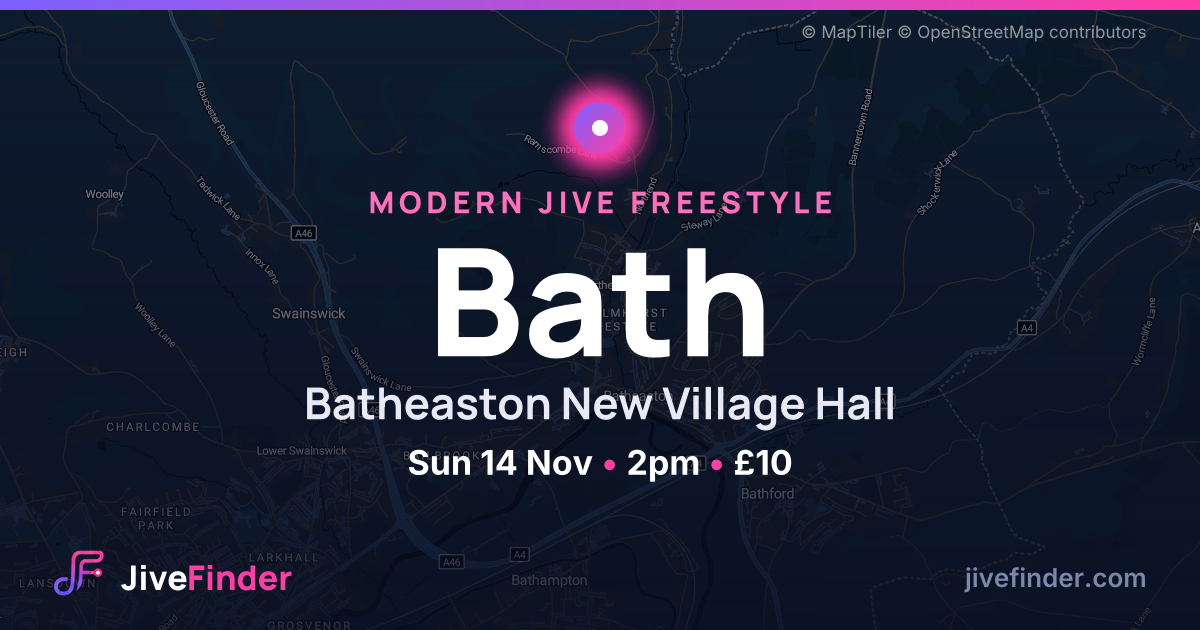 Modern Jive freestyle at Batheaston New Village Hall, Bath — Sun 14 Nov, 2pm, £10