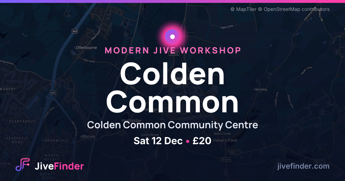 Modern Jive workshop at Colden Common Community Centre, Colden Common — Sat 12 Dec, £20