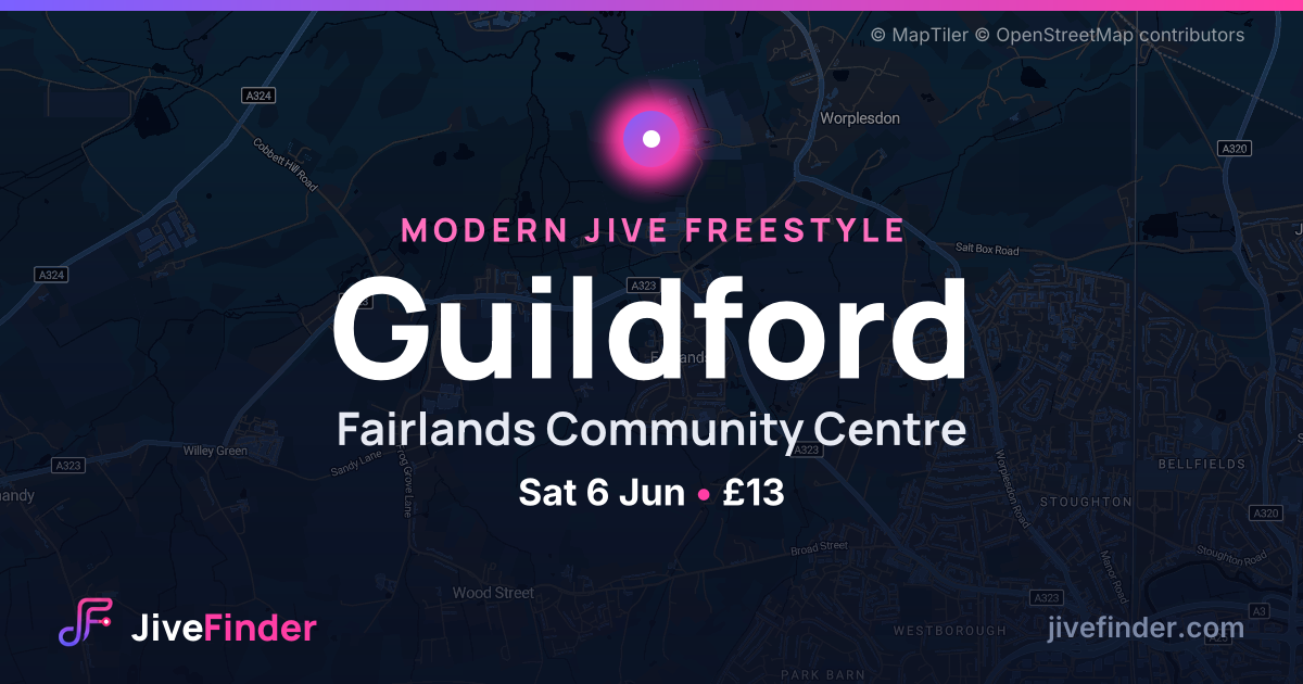 Modern Jive freestyle at Fairlands Community Centre, Guildford — Sat 6 Jun, £13