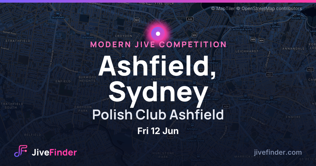 Modern Jive competition at Polish Club Ashfield, Ashfield, Sydney — Fri 12 Jun