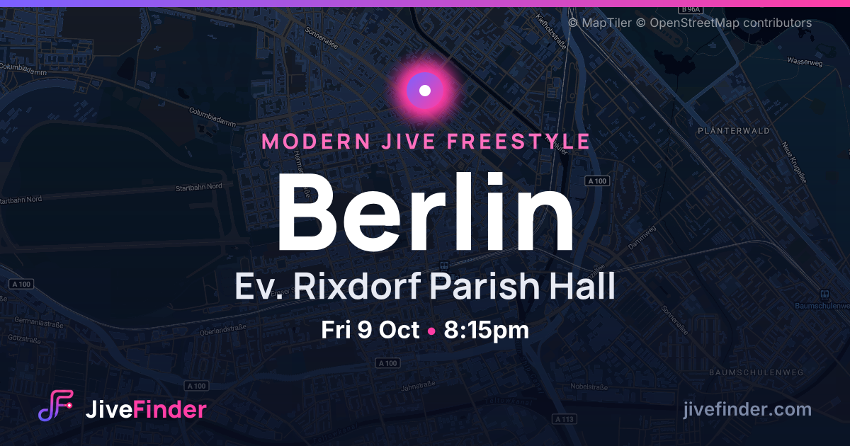 Modern Jive freestyle at Ev. Rixdorf Parish Hall, Berlin — Fri 9 Oct, 8:15pm