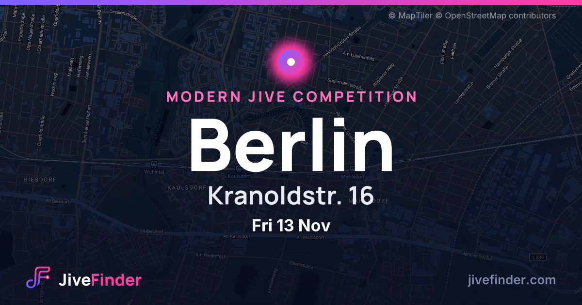 Modern Jive competition at Kranoldstr. 16, Berlin — Fri 13 Nov