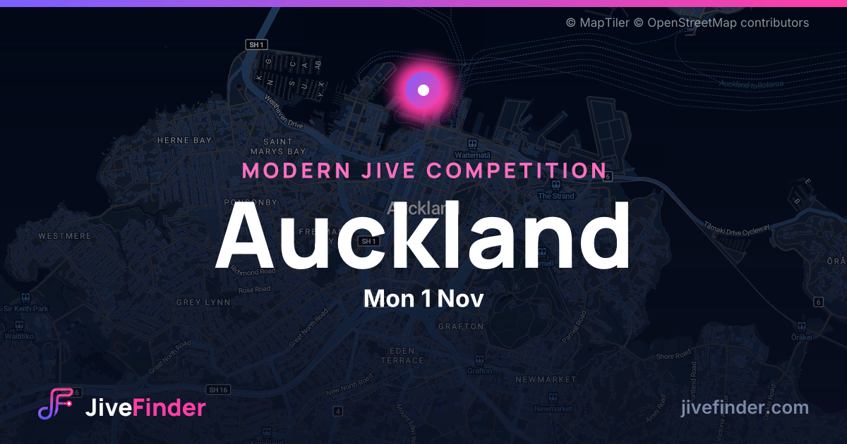 Modern Jive competition in Auckland — Mon 1 Nov