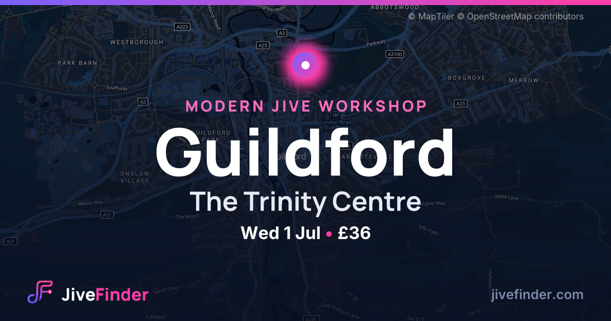 Modern Jive workshop at The Trinity Centre, Guildford — Wed 1 Jul, £36
