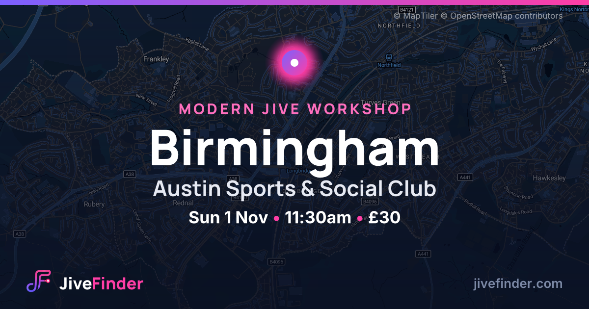 Modern Jive workshop at Austin Sports & Social Club, Birmingham — Sun 1 Nov, 11:30am, £30