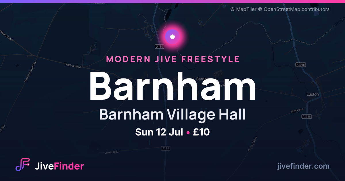 Modern Jive freestyle at Barnham Village Hall, Barnham — Sun 12 Jul, £10