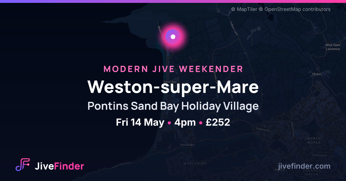 Modern Jive weekender at Pontins Sand Bay Holiday Village, Weston-super-Mare — Fri 14 May, 4pm, £252
