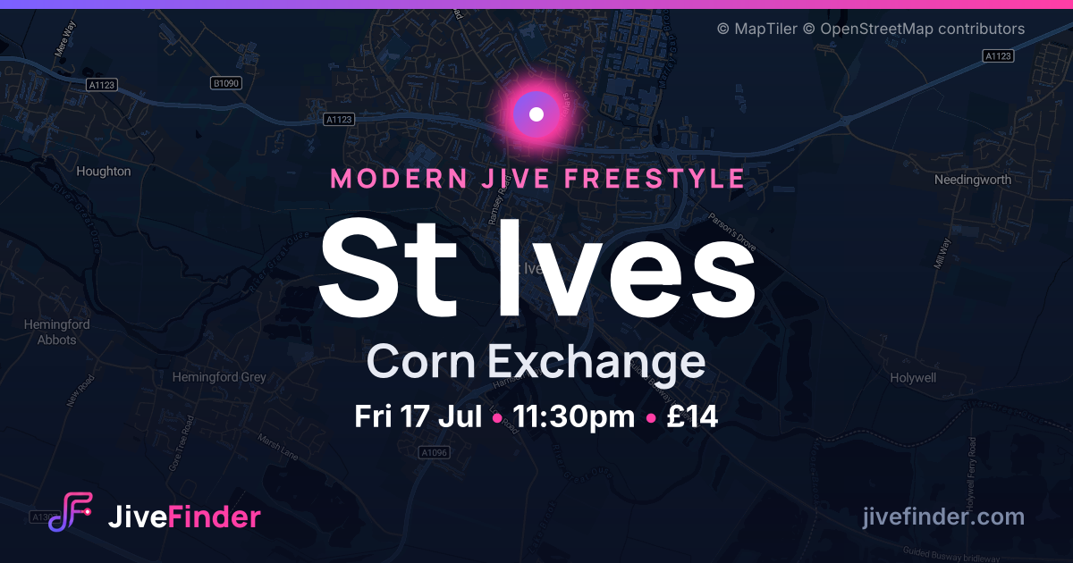 Modern Jive freestyle at Corn Exchange, St Ives — Fri 17 Jul, 11:30pm, £14