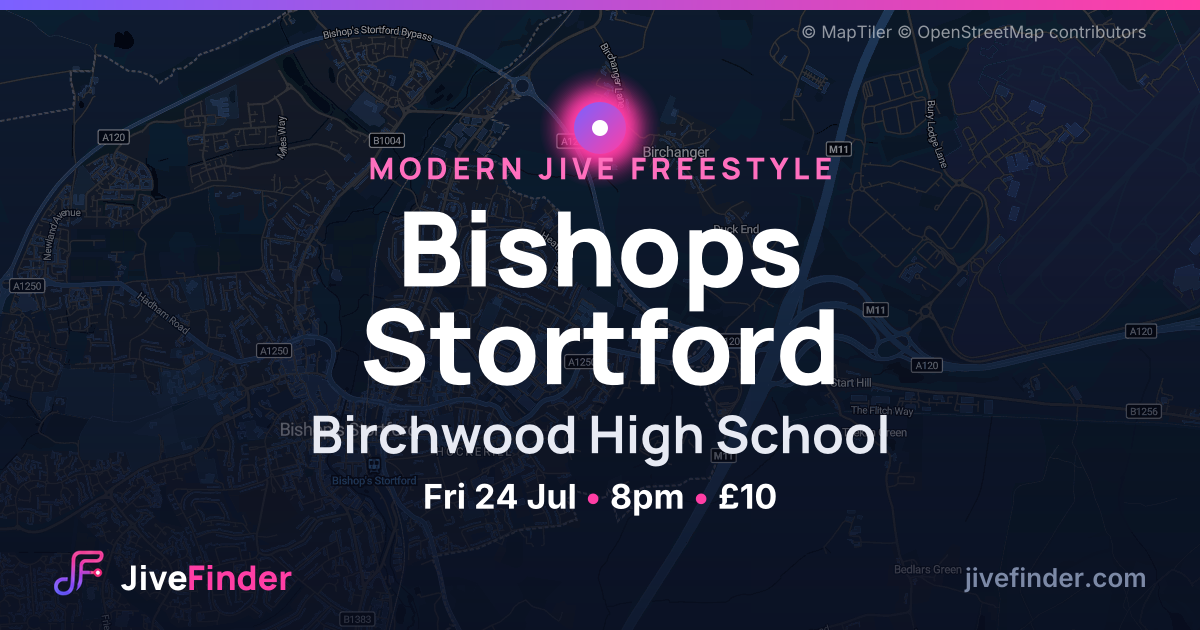 Modern Jive freestyle at Birchwood High School, Bishops Stortford — Fri 24 Jul, 8pm, £10