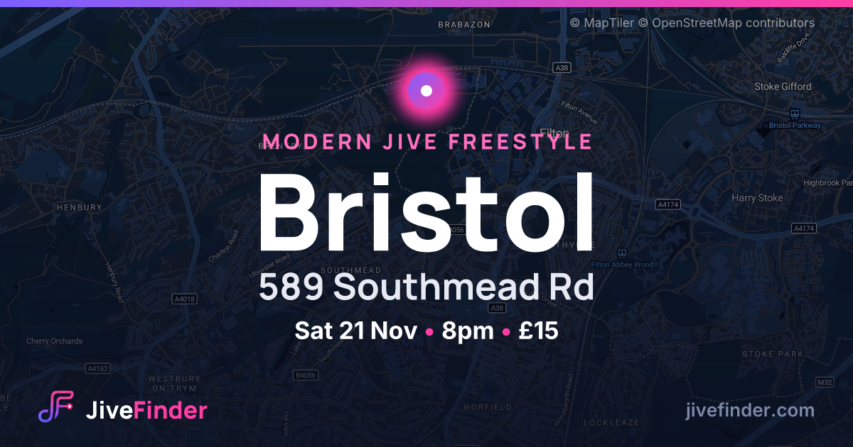Modern Jive freestyle at 589 Southmead Rd, Bristol — Sat 21 Nov, 8pm, £15