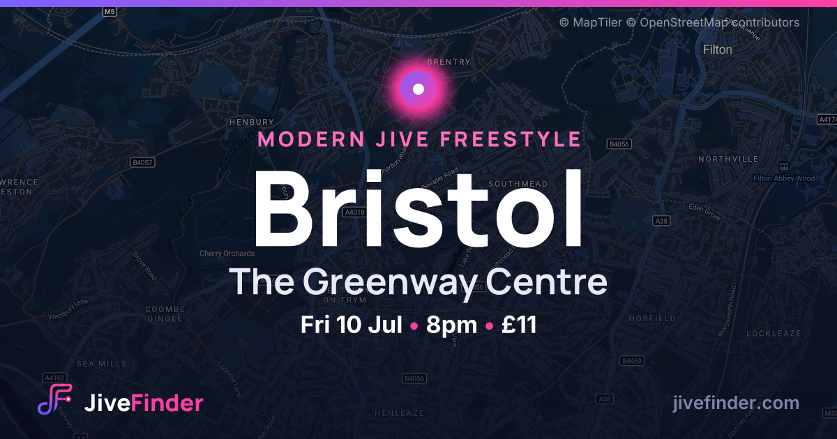 Modern Jive freestyle at The Greenway Centre, Bristol — Fri 10 Jul, 8pm, £11
