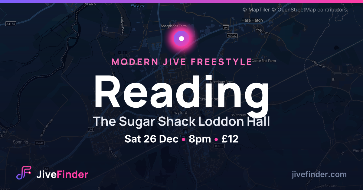 Modern Jive freestyle at The Sugar Shack Loddon Hall, Reading — Sat 26 Dec, 8pm, £12