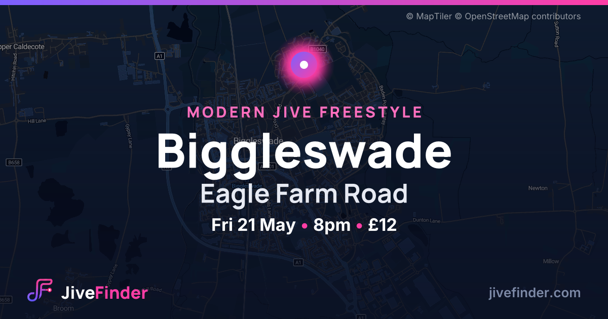 Modern Jive freestyle at Eagle Farm Road, Biggleswade — Fri 21 May, 8pm, £12