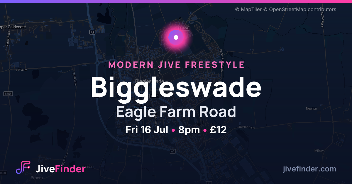 Modern Jive freestyle at Eagle Farm Road, Biggleswade — Fri 16 Jul, 8pm, £12