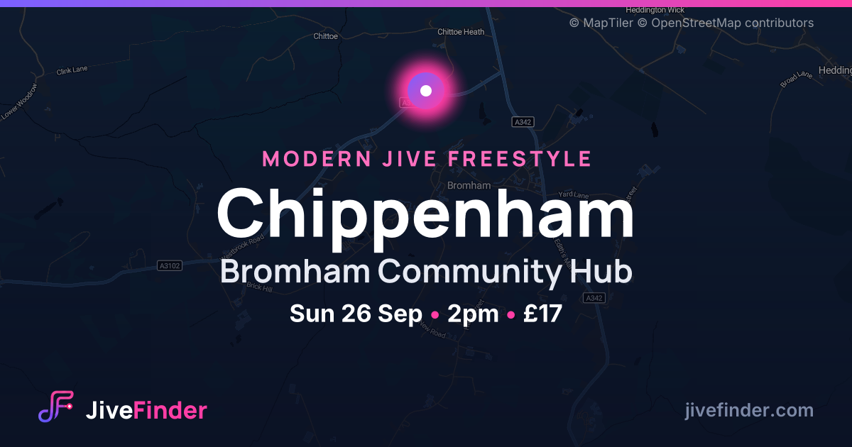 Modern Jive freestyle at Bromham Community Hub, Chippenham — Sun 26 Sep, 2pm, £17