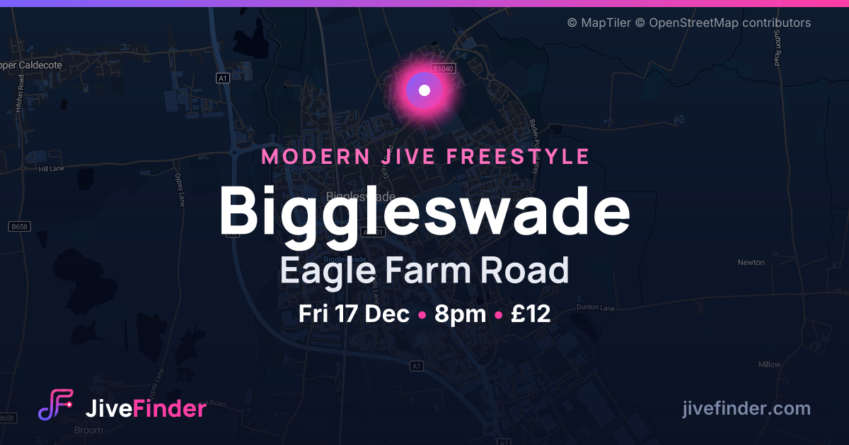 Modern Jive freestyle at Eagle Farm Road, Biggleswade — Fri 17 Dec, 8pm, £12