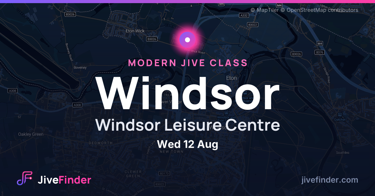 Modern Jive class at Windsor Leisure Centre, Windsor — Wed 12 Aug