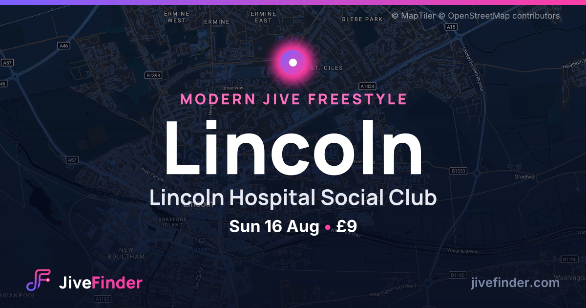 Modern Jive freestyle at Lincoln Hospital Social Club, Lincoln — Sun 16 Aug, £9
