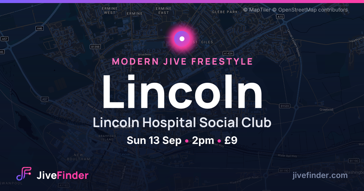 Modern Jive freestyle at Lincoln Hospital Social Club, Lincoln — Sun 13 Sep, 2pm, £9