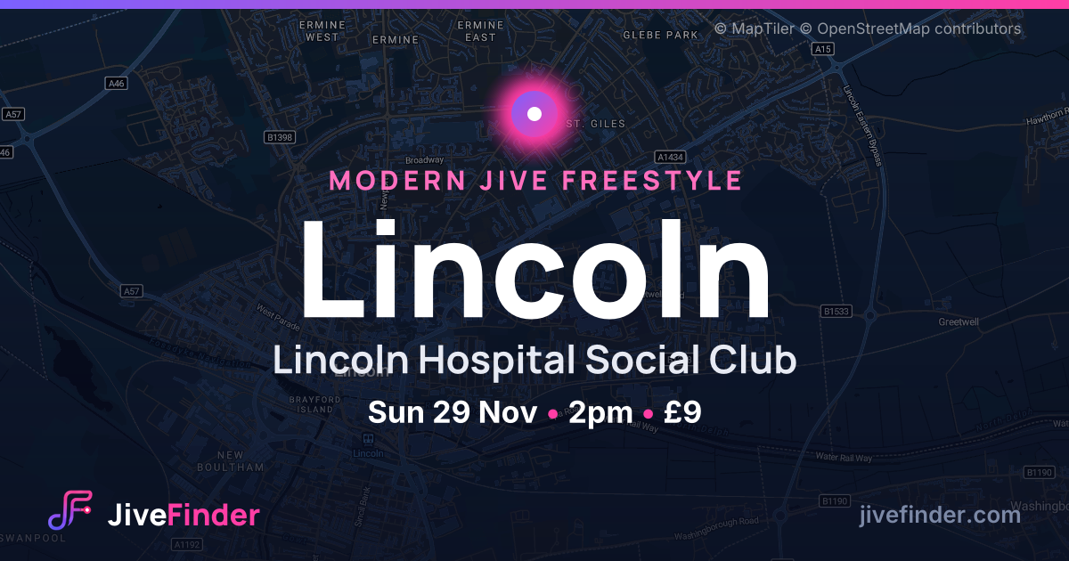 Modern Jive freestyle at Lincoln Hospital Social Club, Lincoln — Sun 29 Nov, 2pm, £9