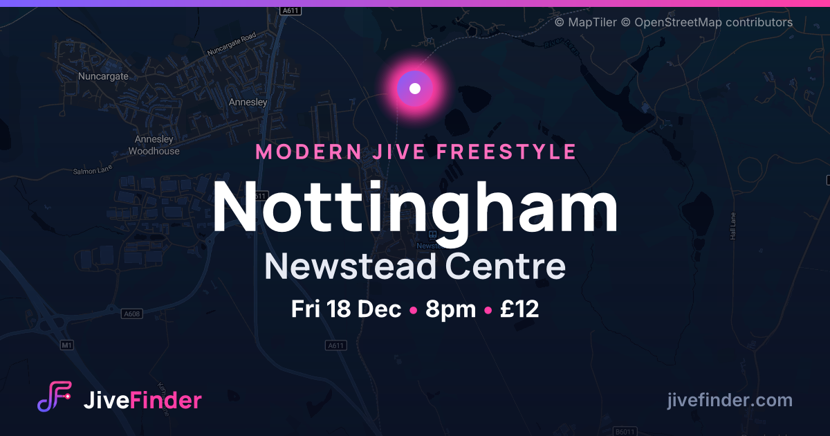 Modern Jive freestyle at Newstead Centre, Nottingham — Fri 18 Dec, 8pm, £12