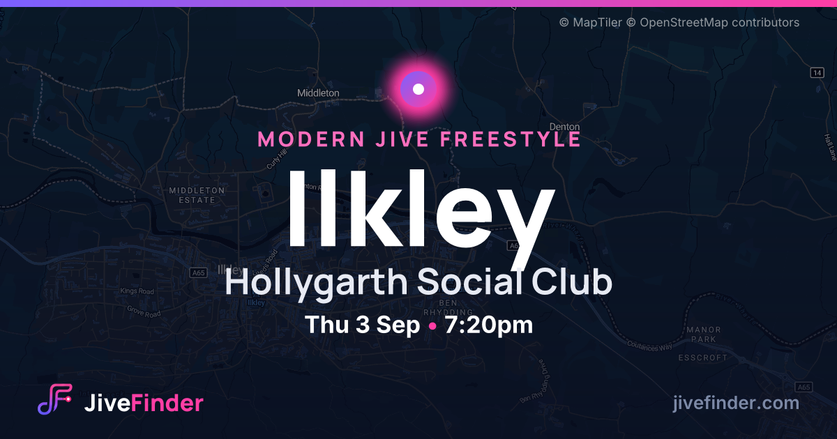 Modern Jive freestyle at Hollygarth Social Club, Ilkley — Thu 3 Sep, 7:20pm