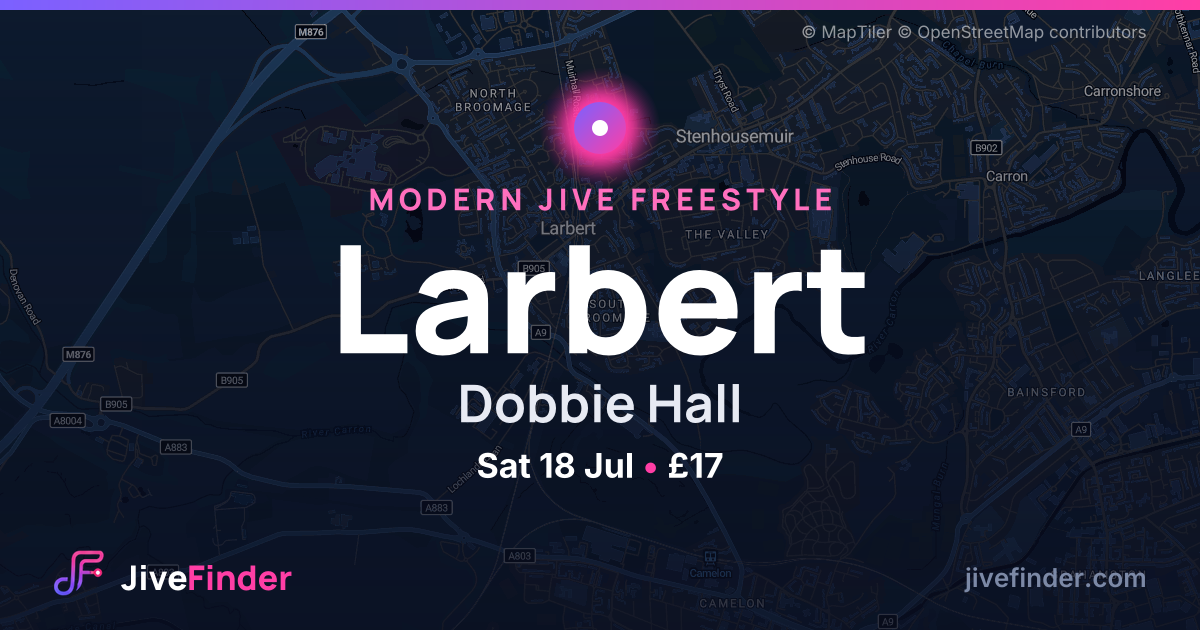 Modern Jive freestyle at Dobbie Hall, Larbert — Sat 18 Jul, £17