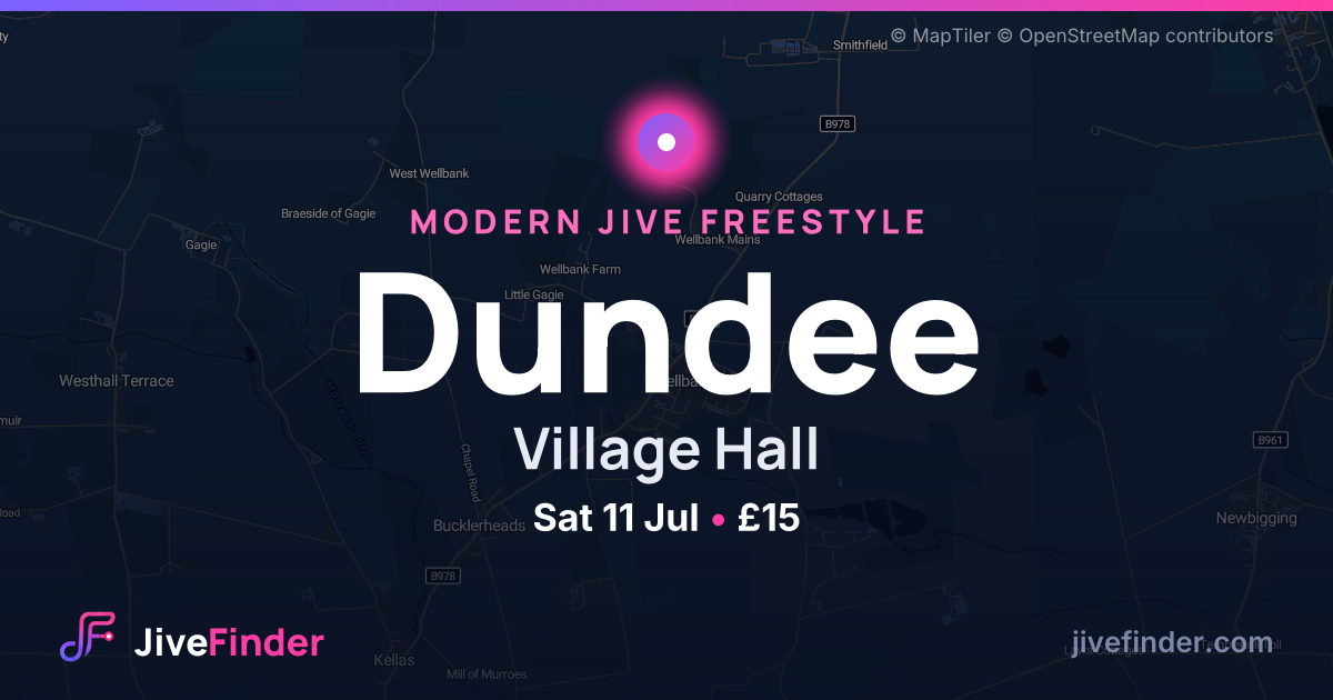 Modern Jive freestyle at Village Hall, Dundee — Sat 11 Jul, £15
