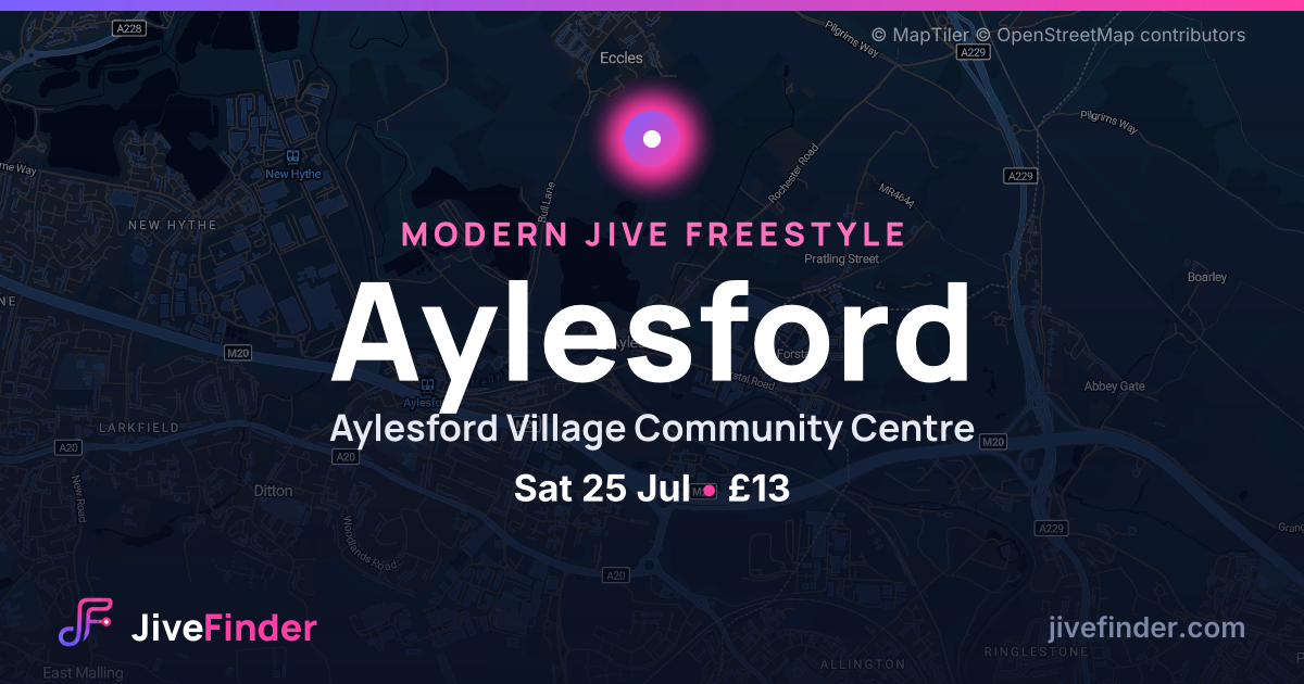 Modern Jive freestyle at Aylesford Village Community Centre, Aylesford — Sat 25 Jul, £13