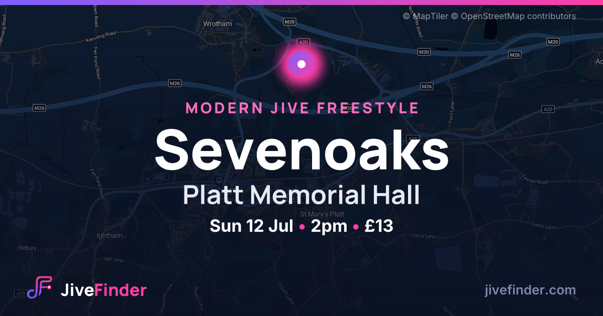 Modern Jive freestyle at Platt Memorial Hall, Sevenoaks — Sun 12 Jul, 2pm, £13