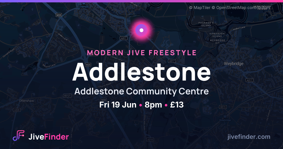 Modern Jive freestyle at Addlestone Community Centre, Addlestone — Fri 19 Jun, 8pm, £13
