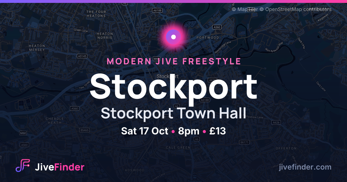 Modern Jive freestyle at Stockport Town Hall, Stockport — Sat 17 Oct, 8pm, £13