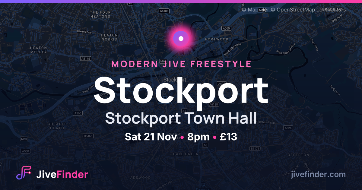 Modern Jive freestyle at Stockport Town Hall, Stockport — Sat 21 Nov, 8pm, £13