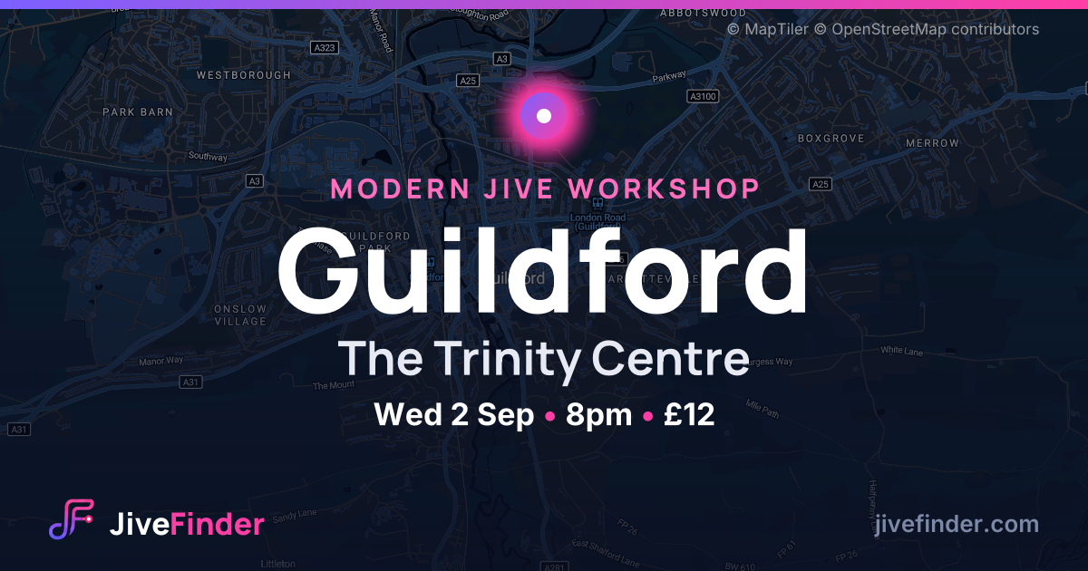 Modern Jive workshop at The Trinity Centre, Guildford — Wed 2 Sep, 8pm, £12