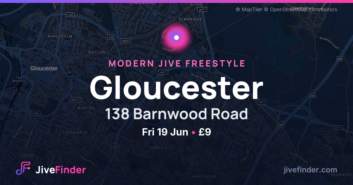 Modern Jive freestyle at 138 Barnwood Road, Gloucester — Fri 19 Jun, £9