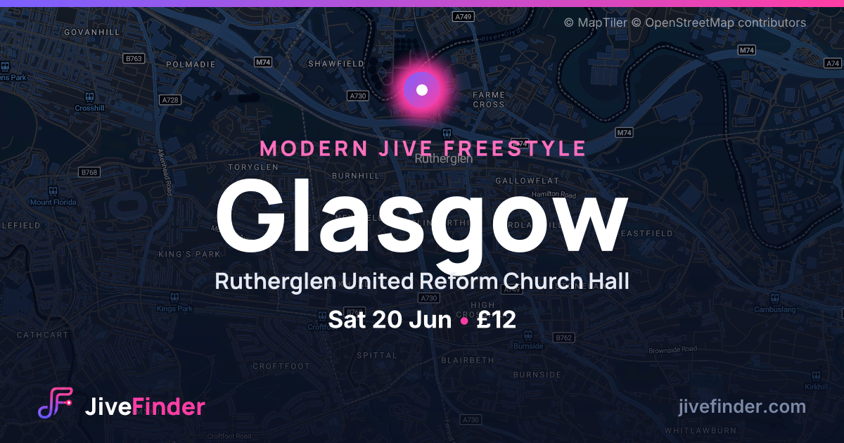 Modern Jive freestyle at Rutherglen United Reform Church Hall, Glasgow — Sat 20 Jun, £12