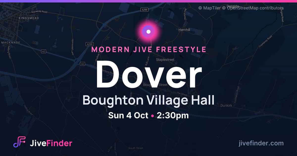 Modern Jive freestyle at Boughton Village Hall, Dover — Sun 4 Oct, 2:30pm
