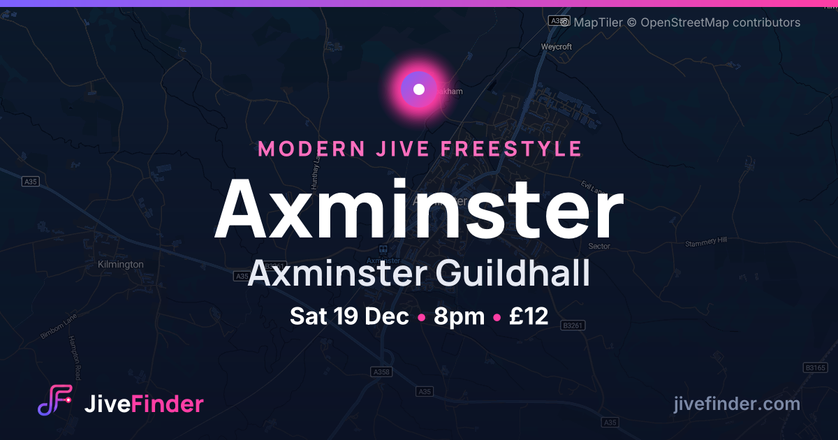 Modern Jive freestyle at Axminster Guildhall, Axminster — Sat 19 Dec, 8pm, £12